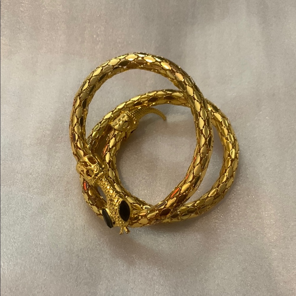 Vintage Gold Rattlesnake wrap Bracelet